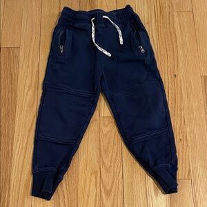 Hanna Andersson Navy Jogger Sweatpants with Drawstring